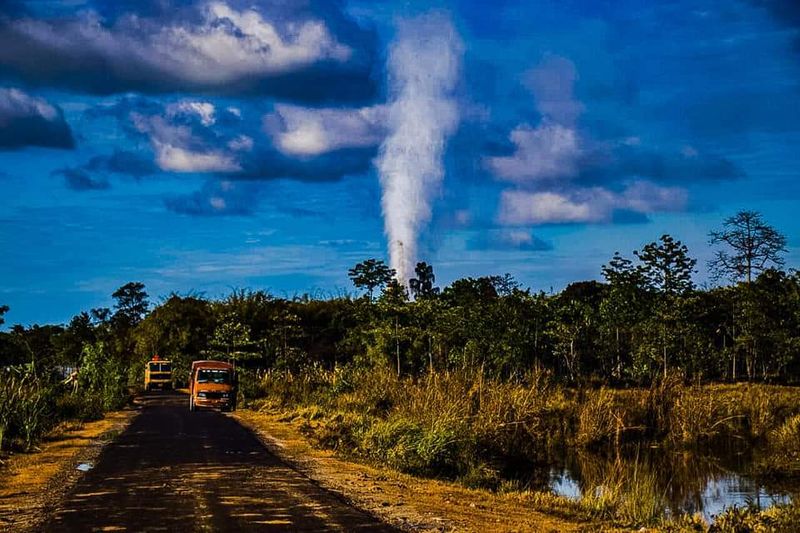 Assam Fire to the oil plant well at Tinsukia district Baghjan oil fields