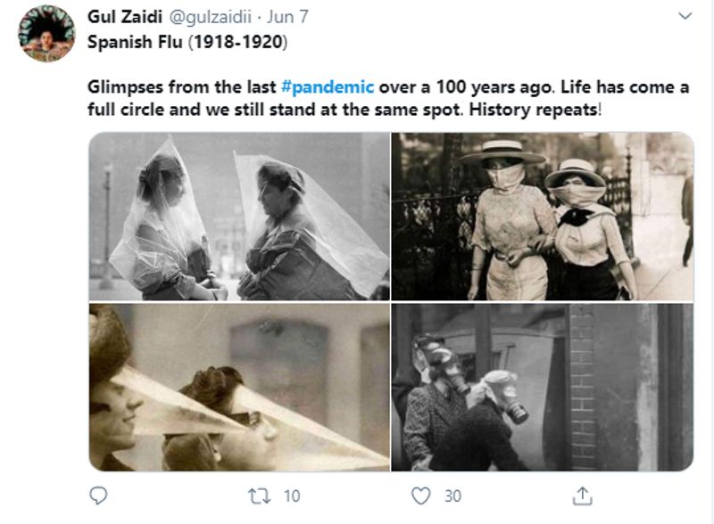 क्या दावा किया जा रहा है?
दावा किया जा रहा है आज से 200 साल पहले भी कोरोना जैसी फ्लू बीमारी फैली थी, इसके सबूत भी मौजूद हैं और मास्क वाली कुछ तस्वीरें शेयर की जा रही हैं। हालांकि फैक्ट चेक में दावा फर्जी निकला है। 