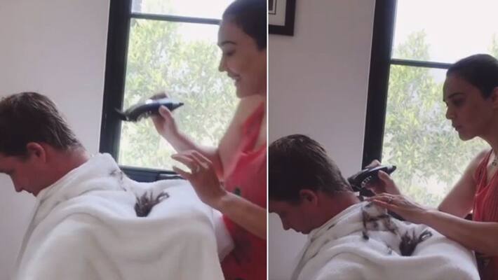 preity zinta Became hairstylist for her Husband During lockdown And Corona virus KPY preity zinta Became hairstylist for her Husband During lockdown And Corona virus KPY