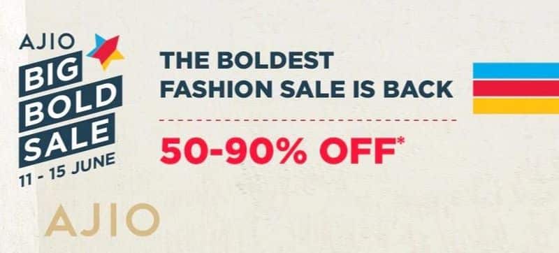 Big Brands, Bold Discounts: reliance AJIO.com presents Big Bold Sale