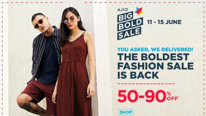 Big Brands, Bold Discounts: reliance AJIO.com presents Big Bold Sale Big Brands, Bold Discounts: reliance AJIO.com presents Big Bold Sale