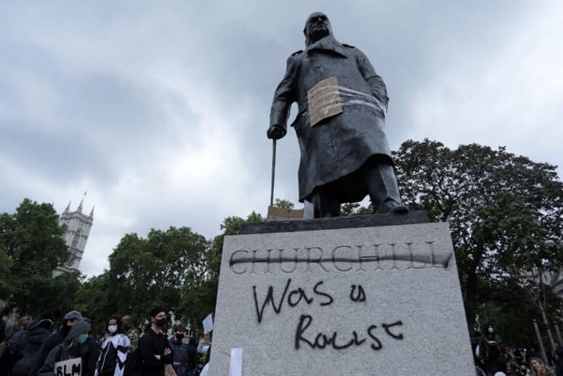 Why were columbus statues attacked in black lives matter strikes in America