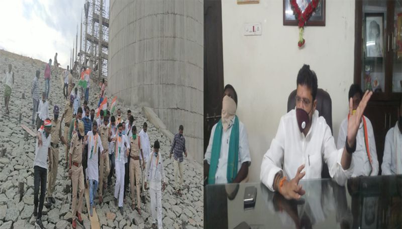 telangana jaladeeksha... congress leaders arrests
