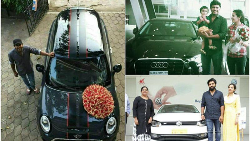 நடிகர் நிவின் பாலி Volkswagen Polo GT, Audi A4 மற்றும் Mini Cooper கார்களை பயன்படுத்தி வருகிறார்.