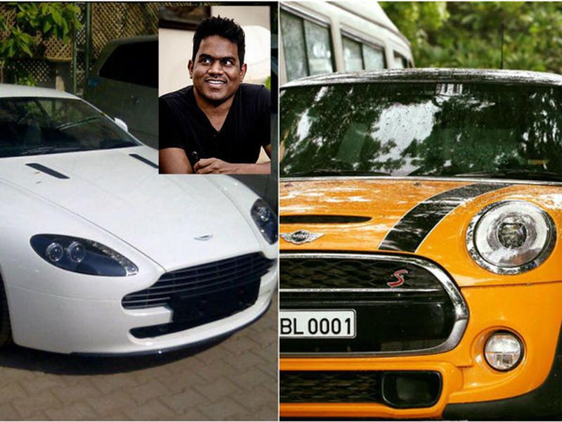 இசையமைப்பாளர் யுவன் ஷங்கர் ராஜா, Aston Martin N420, mustard Mini Cooper மற்றும் BMW 6 ஆகிய கார்களை வைத்துள்ளார்.