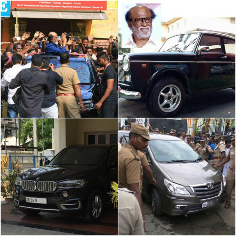 சூப்பர் ஸ்டார் ரஜினிகாந்த் தான் ஒரு எளிமையான மனிதர் என்பதை தன்னுடைய கார் கலெக்ஷனில் கூட தெரிவிக்கிகிறார். அவர் அதிகம் பயணம் செய்வது black Fiat Premier Padmini மற்றும் ambassador கார்களில் தான். இதை தொடர்ந்து Toyota Innova MPV Honda Civic BMW X5 ஆகிய கார்களையும் வைத்துள்ளார்.
