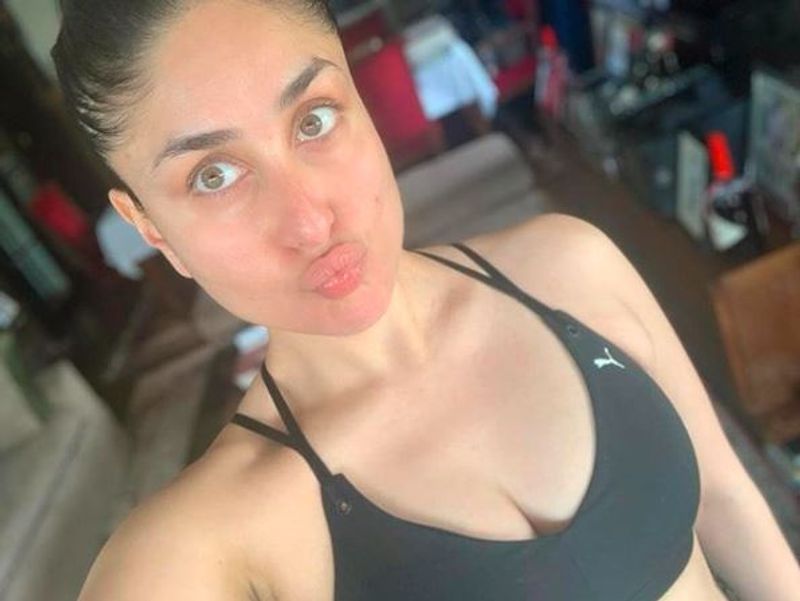 She took to Instagram to share a selfie as she was prepping for a weekend workout session clad in a black sports bralette with her hair tied up in a high bun.
