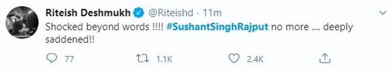 Sushant Singh Rajput commits suicide Bollywood shocked