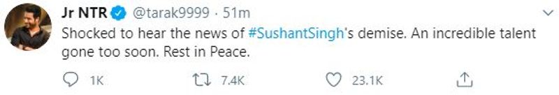 Tollywood mourns on untimely Sushant Singh Rajput demise