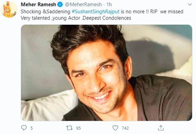 Tollywood mourns on untimely Sushant Singh Rajput demise