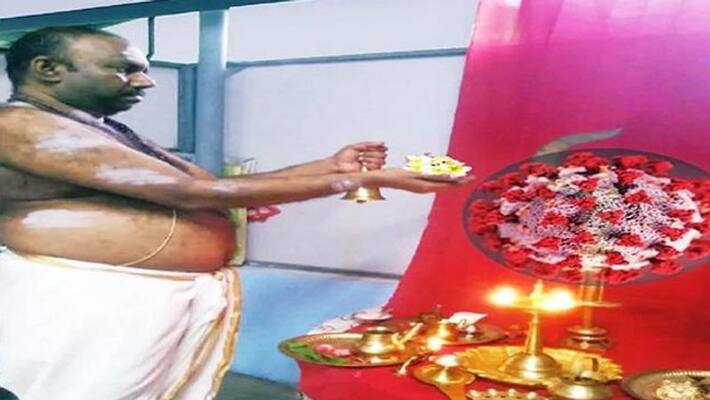 Man conducts daily pujas for 'Corona Devi' in Kerala Man conducts daily pujas for 'Corona Devi' in Kerala