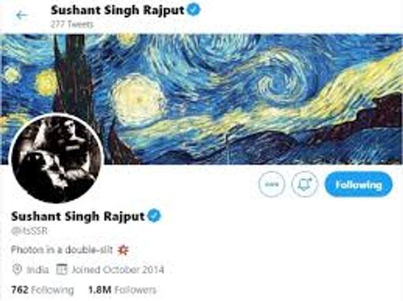 Sushant Sigh Rajput Twitter Cover Photo With Vincent Van Gogh Tragic Painting eerie connection