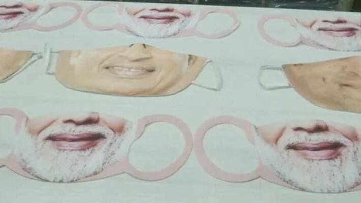 masks with narendra modis face has high demand in market masks with narendra modis face has high demand in market