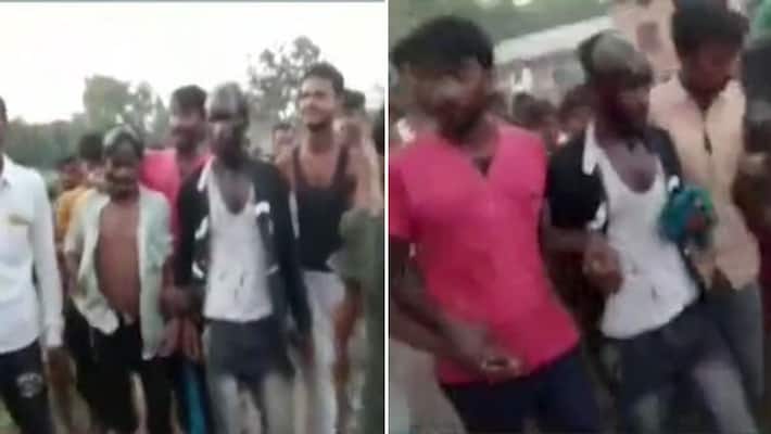 Two men shaved their heads and Rotated in village on charges of goat theft kpl Two men shaved their heads and Rotated in village on charges of goat theft kpl