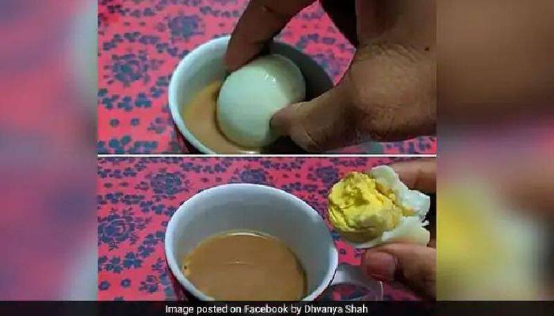 Facebook User Dipped Boiled Egg In His Chai