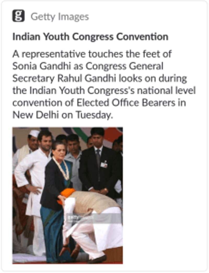 Man Touching Sonia Gandhi Feet In Viral Photo Is Not Manmohan Singh
