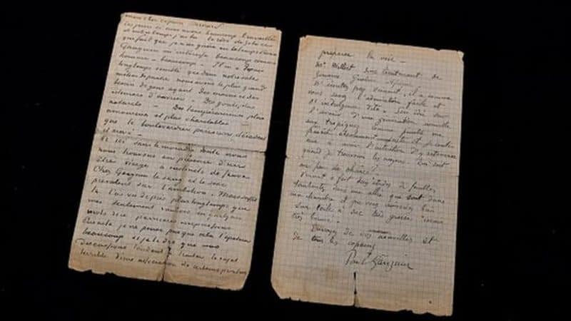 letter written by van Gogh and Gauguin sold at auction