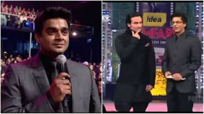 Actor Madhavan Slams Bollywood Stars shahrukh khan and saif ali khan in Award Function Video Going viral