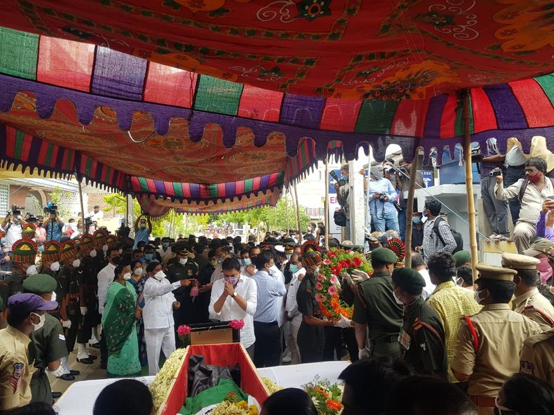Colonel Santhosh Babu funeral