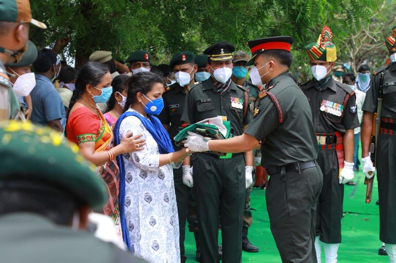 Colonel Santhosh Babu funeral