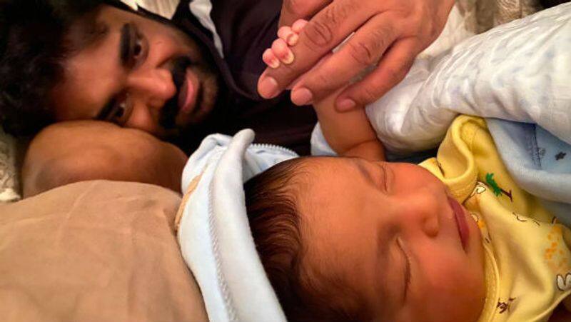 Director AL Vijay Birthday Celbration with his New born son Photo Going viral