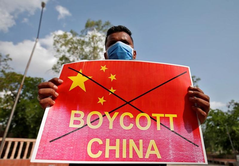 Anti China sentiment as wave in India Boycott China