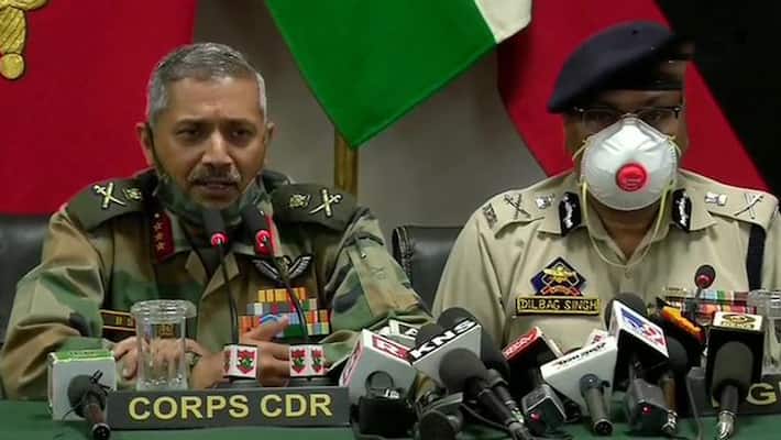 GOC 15 Corps Lt Gen Baggavalli Somashekar Raju Press Confrence on Terrorist encounter in Jammu & kashmir KPY GOC 15 Corps Lt Gen Baggavalli Somashekar Raju Press Confrence on Terrorist encounter in Jammu & kashmir KPY