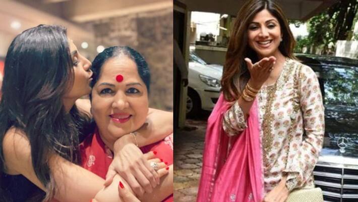 Shilpa Shetty wishes Mother Sunanda Shetty Birthday kiss her KPJ Shilpa Shetty wishes Mother Sunanda Shetty Birthday kiss her KPJ