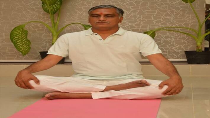 international yoga day 2020... harish rao wishes to telangana people international yoga day 2020... harish rao wishes to telangana people