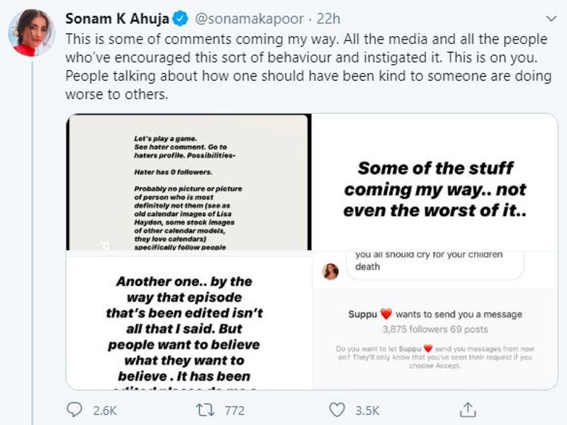 Sushant Singh Rajput Suicide: Sonam Kapoor On Trolls