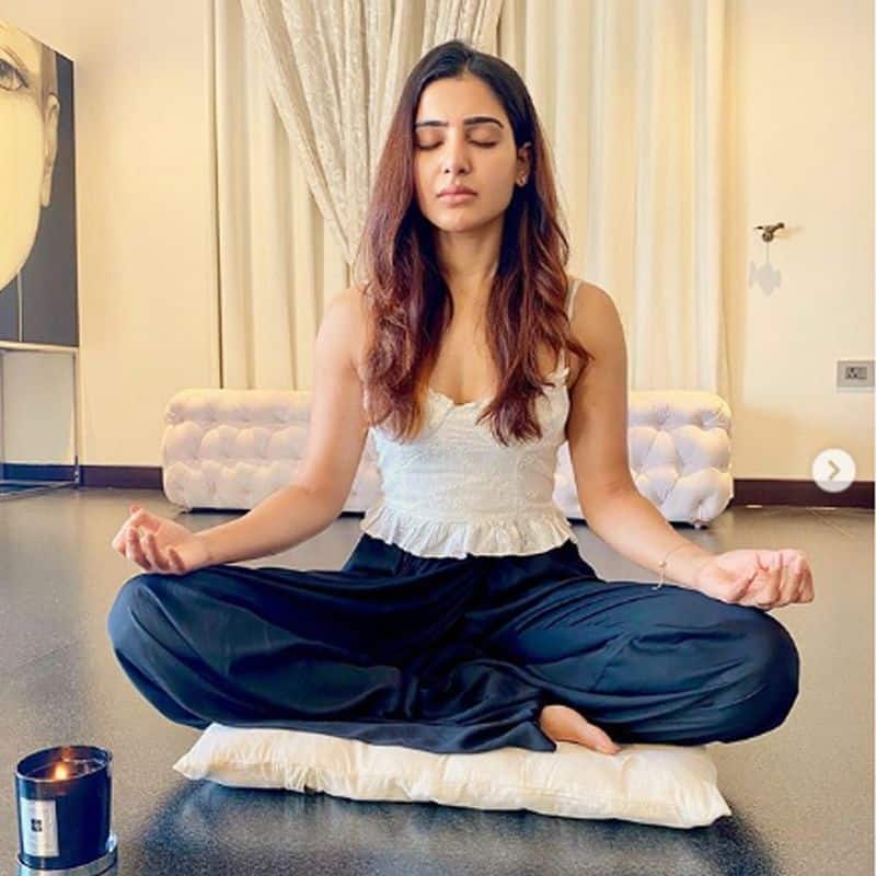 samantha yoga with her dog photo goes viral