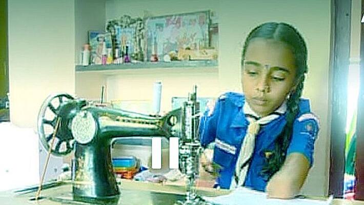 Karnataka 10-Year-Old, Born With One Hand, Stitches Masks For Students Karnataka 10-Year-Old, Born With One Hand, Stitches Masks For Students