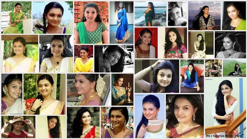 நடிகை சரண்யா மோகன் அணைத்து போட்டோவையும் ஒன்று சேர்த்து இன்ஸ்டாகிராமில் பகிர்ந்துகொண்டார் 
