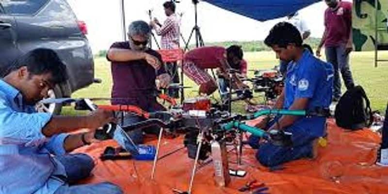 Thala Ajith Designed high Capacity Drone Tested For Coronavirus Disinfection Work Video Going Viral