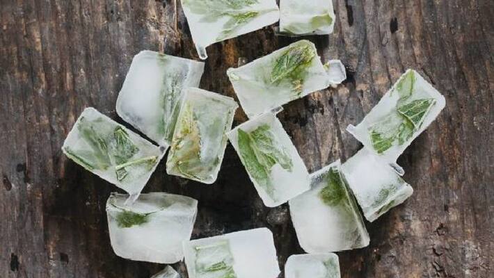 beauty tips with mint ice cubes beauty tips with mint ice cubes