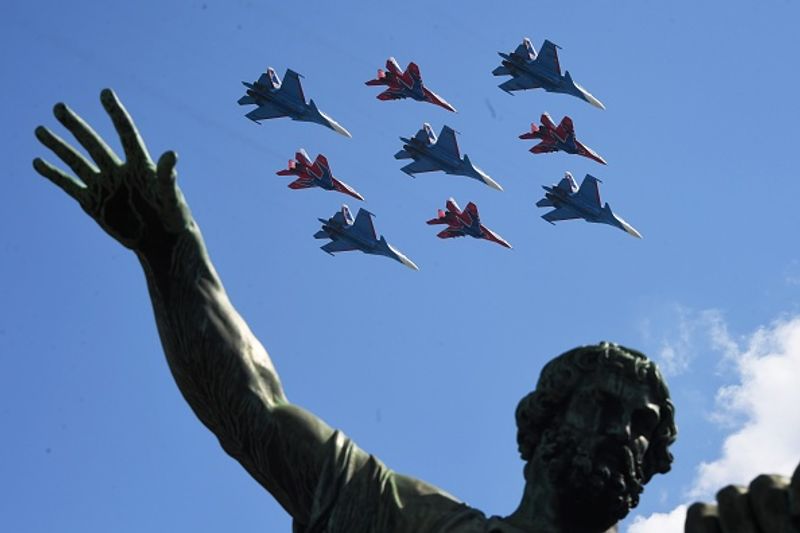 indian troops participate in victory day parade in moscow