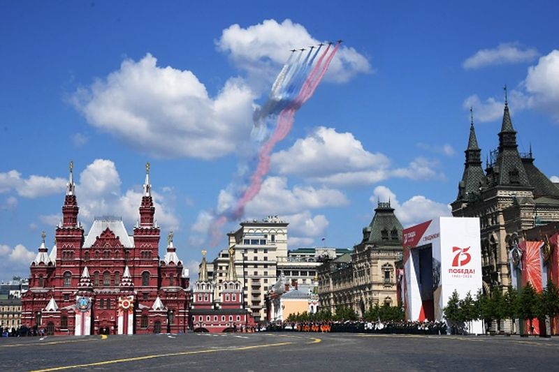 indian troops participate in victory day parade in moscow