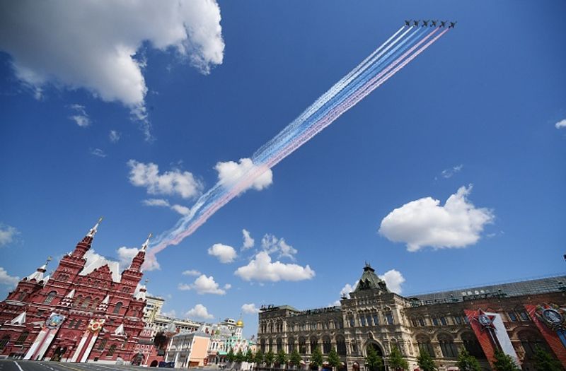 indian troops participate in victory day parade in moscow