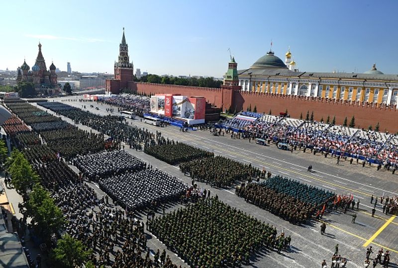 indian troops participate in victory day parade in moscow