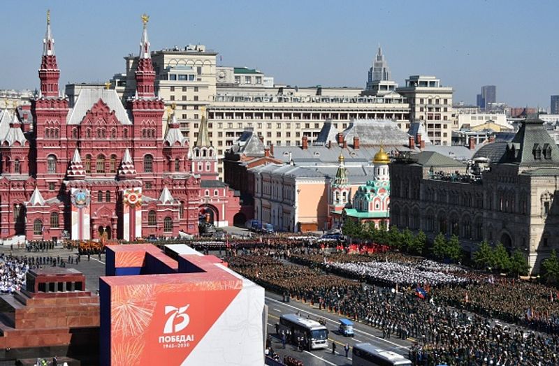 indian troops participate in victory day parade in moscow