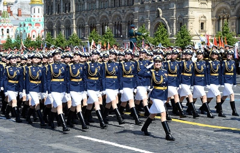 indian troops participate in victory day parade in moscow