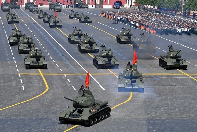 indian troops participate in victory day parade in moscow