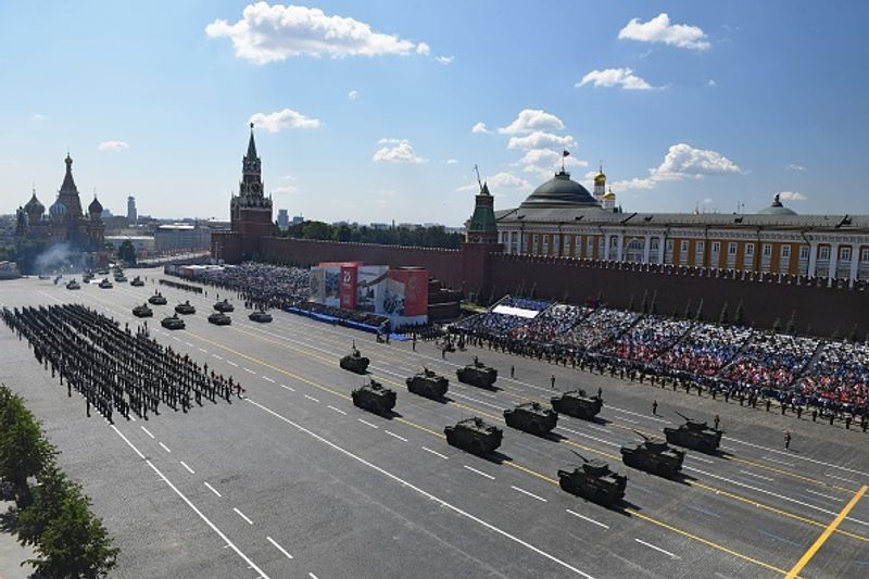 indian troops participate in victory day parade in moscow