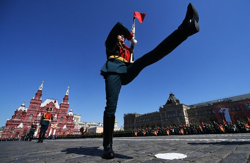 indian troops participate in victory day parade in moscow