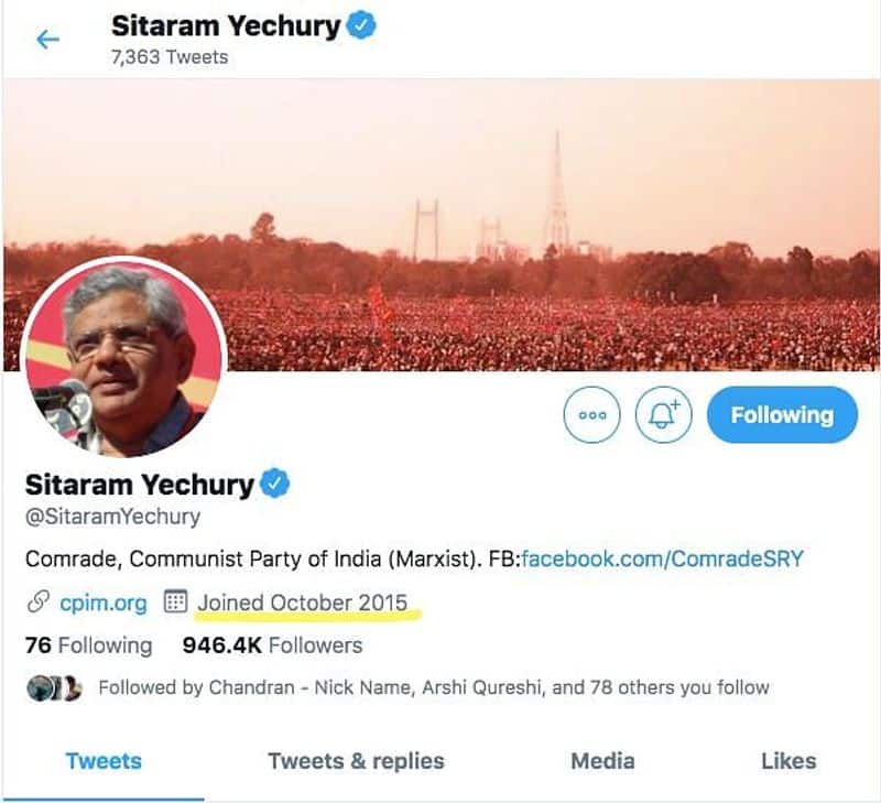 Fact Check No Sitaram Yechury Did Not Called Xi Jinping His Boss Tweet is Morphed