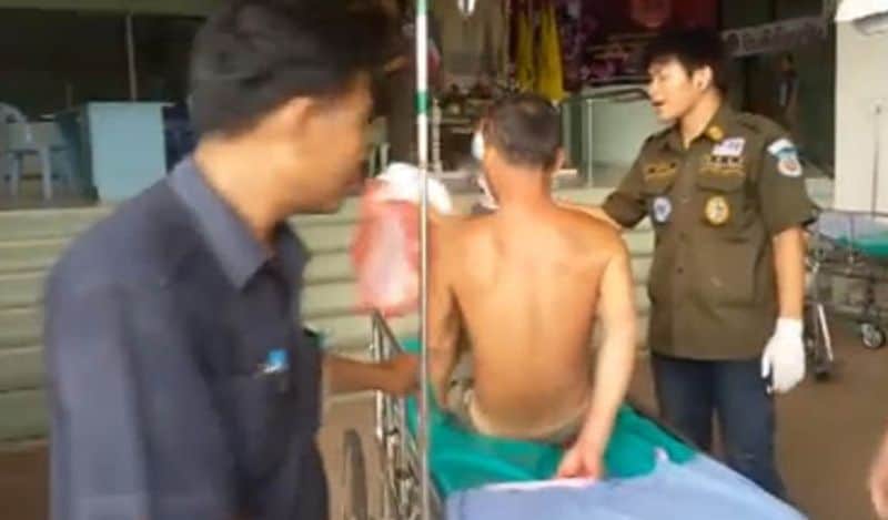 Leech enters pensioner's penis while he was swimming in a pond