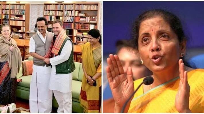 Nirmala seetharaman slam DMK on alliance with congress Nirmala seetharaman slam DMK on alliance with congress