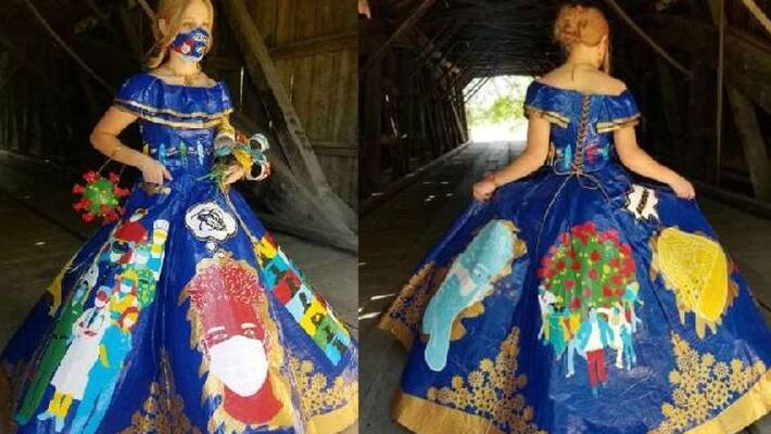 400 Hours Making a covid Themed gown 400 Hours Making a covid Themed gown