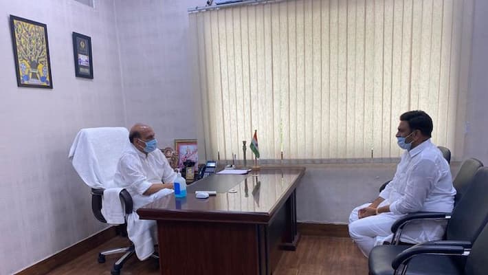 YCP rebel MP Raghurama Krishnama Raju meets Rajanath Singh and Kishan reddy YCP rebel MP Raghurama Krishnama Raju meets Rajanath Singh and Kishan reddy