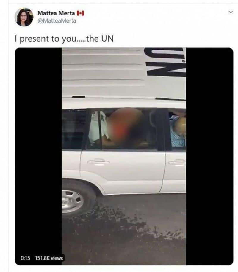 UN official sex video with a woman .. The UN organization that stands up. !!